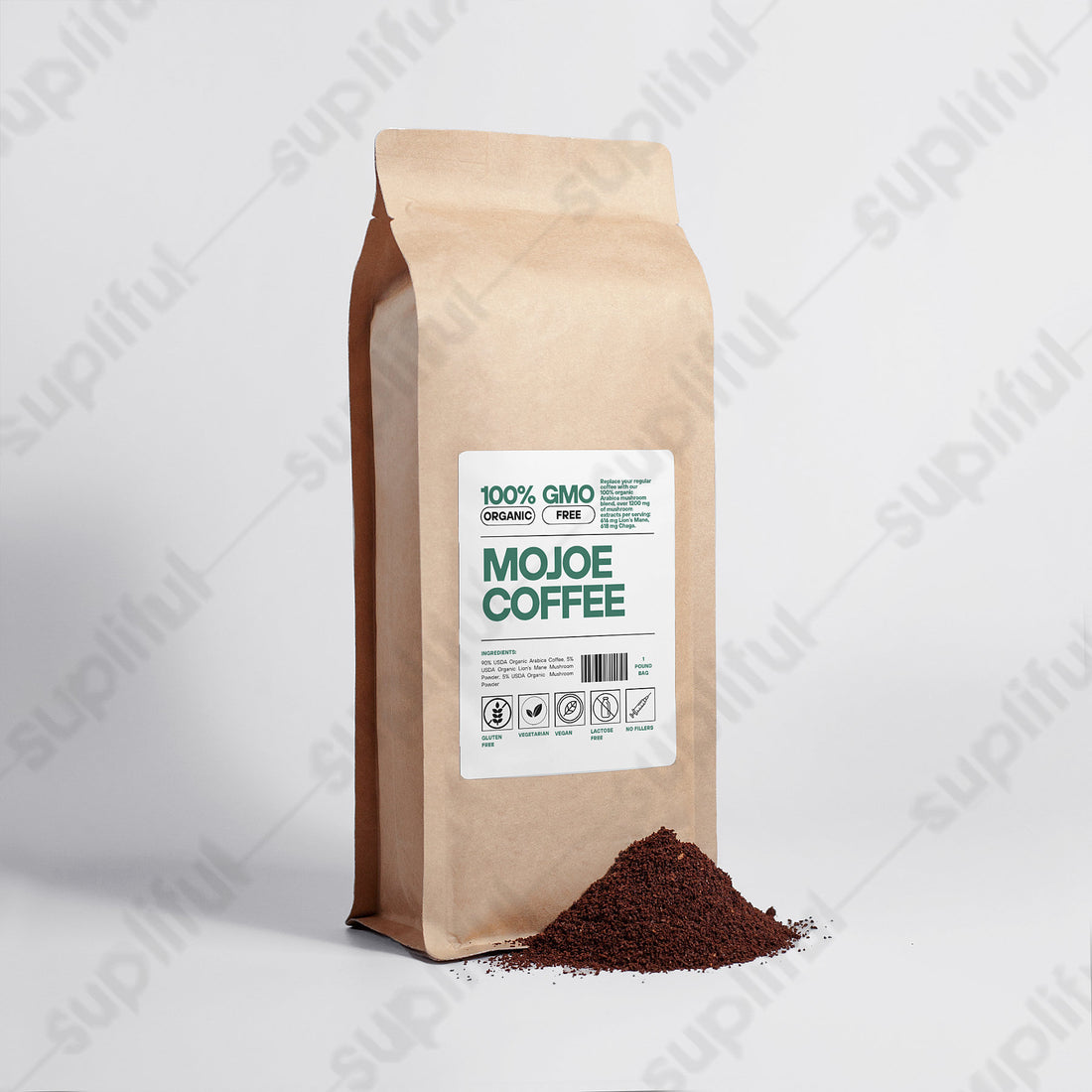 MOJOE COFFEE - Lion's Mane, Chaga, & Coffee Blend (16oz)
